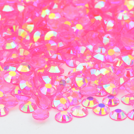 3mm Pink Transparent AB Resin Rhinestones