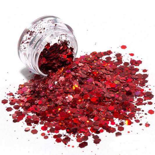 Ruby Red Chunky Mix Glitter