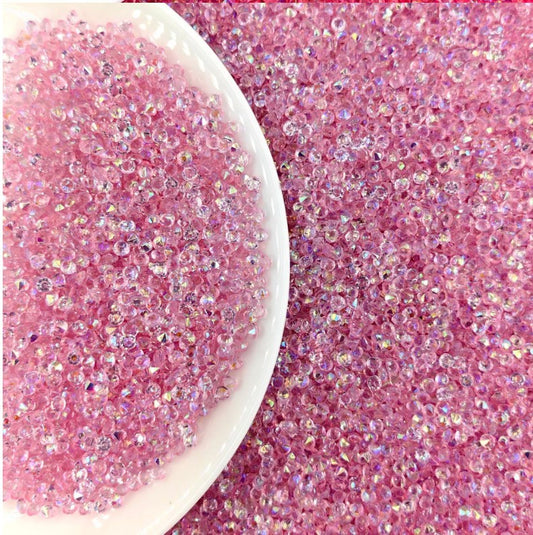 Pink Saphire AB Diamond Resin Rhinestones