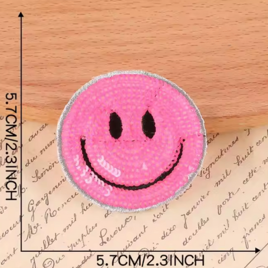 Neon Pink Iron On Patch
