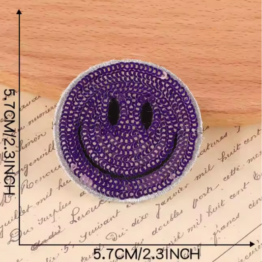 Purple Sequin Iron On Patch