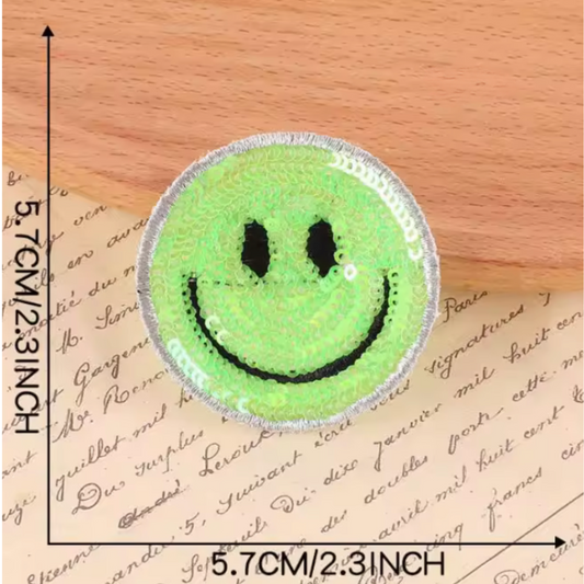 Neon Green Sequin Iron On Patch