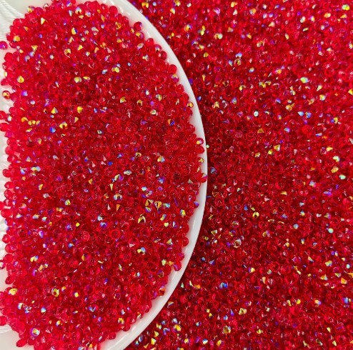 Ruby AB Diamond Resin Rhinestones