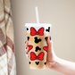 24oz Mrs Mouse Red Bow UVDTF Transfer