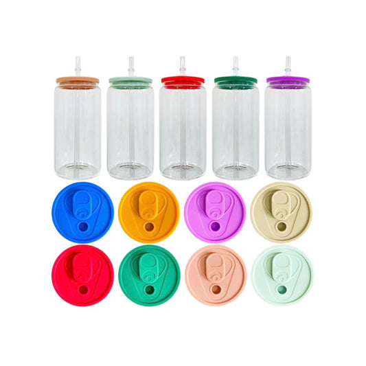 16oz Silicone Can Glass Lids