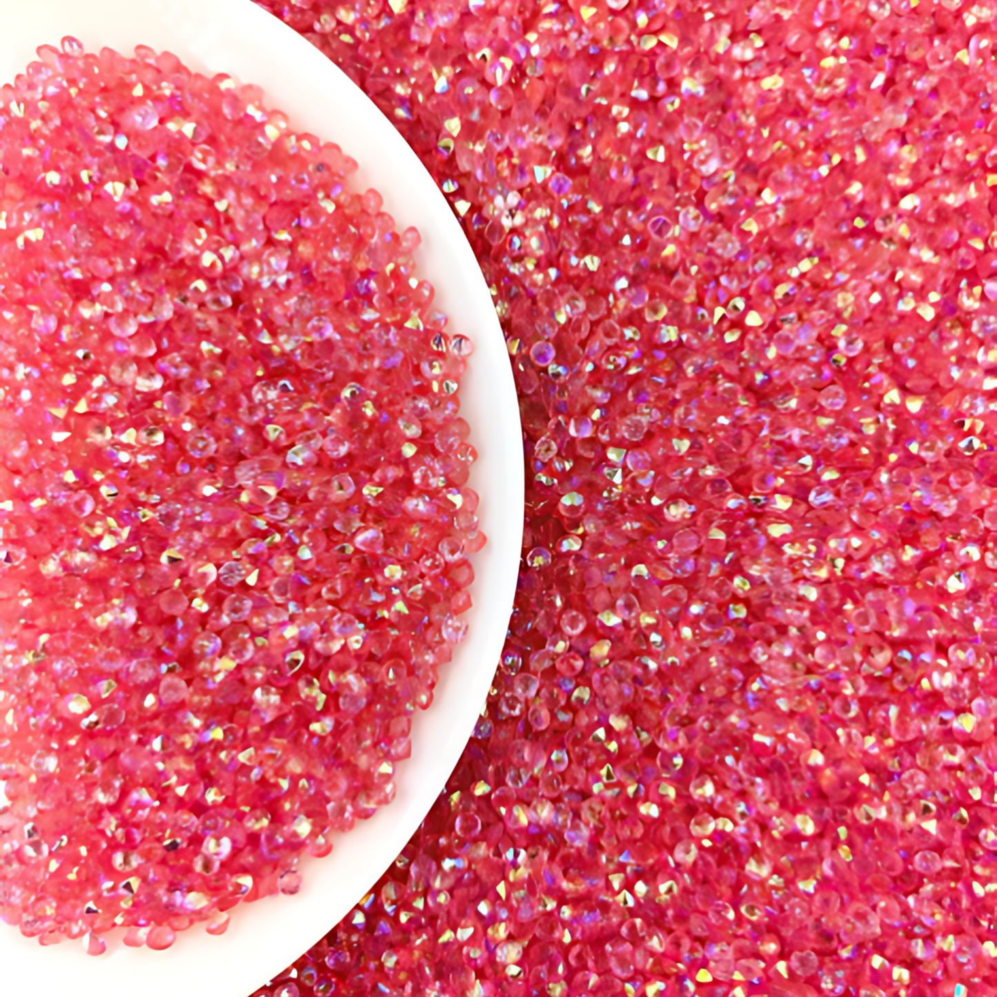 Coral Pink AB Diamond Rhinestones