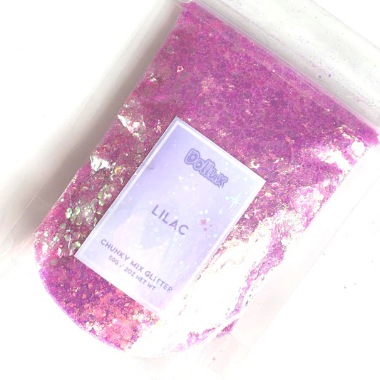 Neon Lilac Chunky Mix Glitter