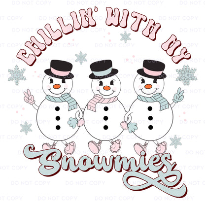 My Snowmies GLITTER Clear Film Transfer